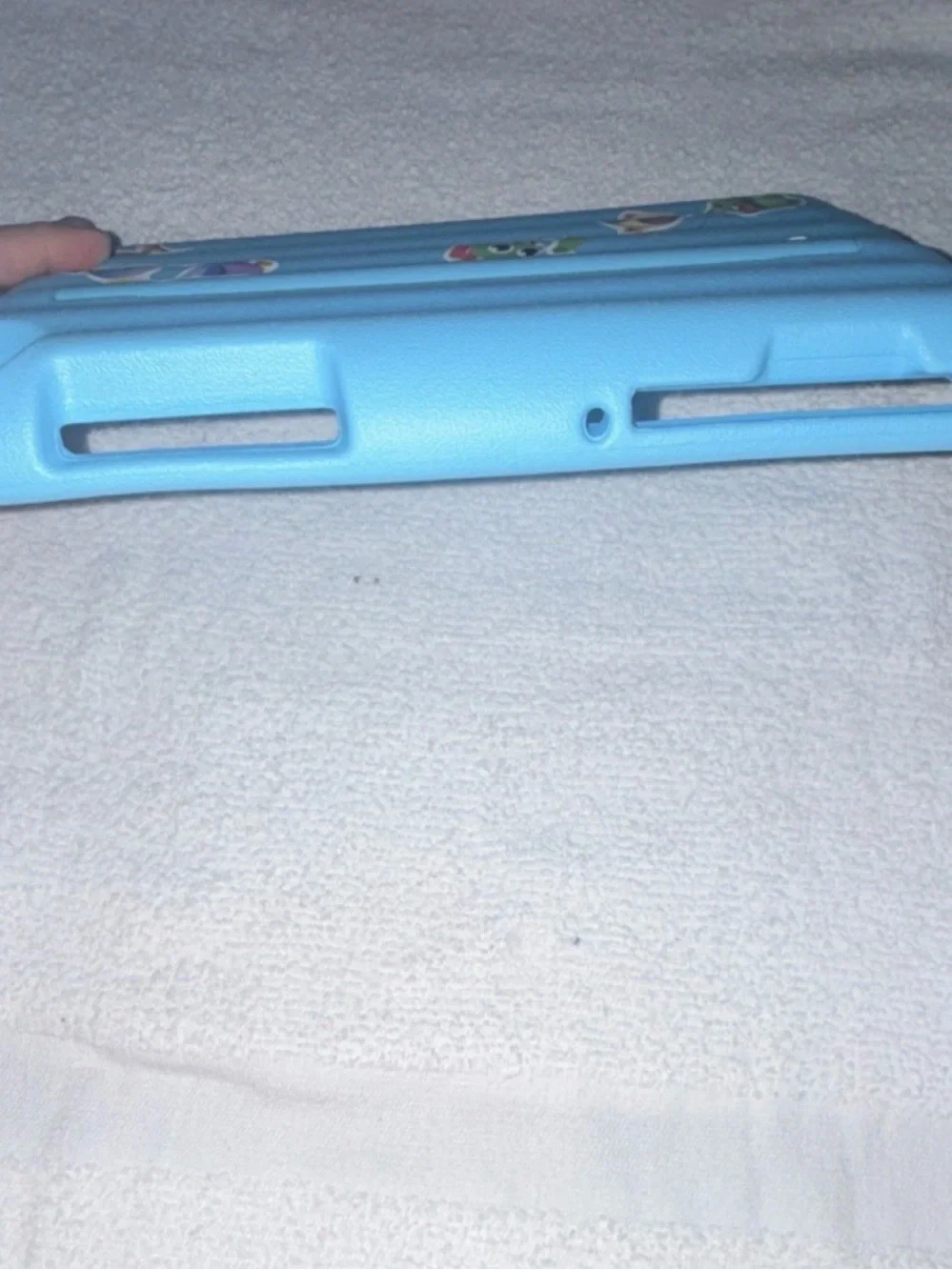 Samsung Light Blue Kids Tablet Case with Playful Stickers